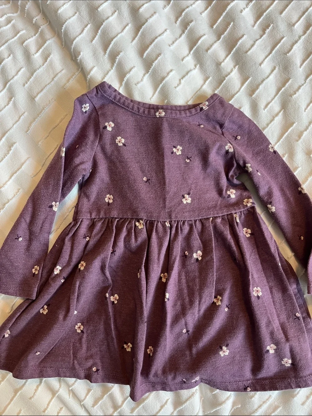 Girls' 3-Pack Dress Set - Floral, Denim & Plum - Size 12m